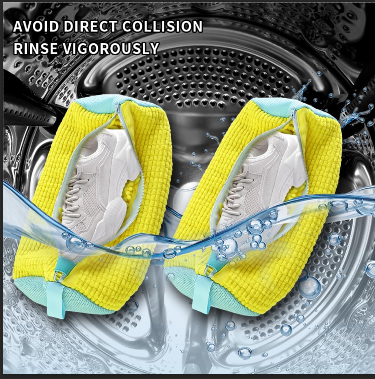 Eco-friendly reusable shoe wash bags for home and travel use