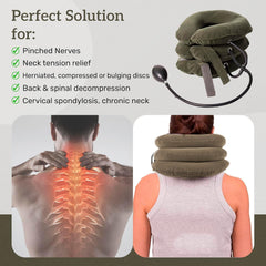 Neck support collar for posture correction and stiffness relief, portable and foldable