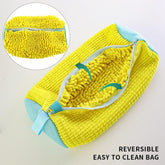 ZAYMS shoe washing machine bag with sneakers inside, ready for laundry protection