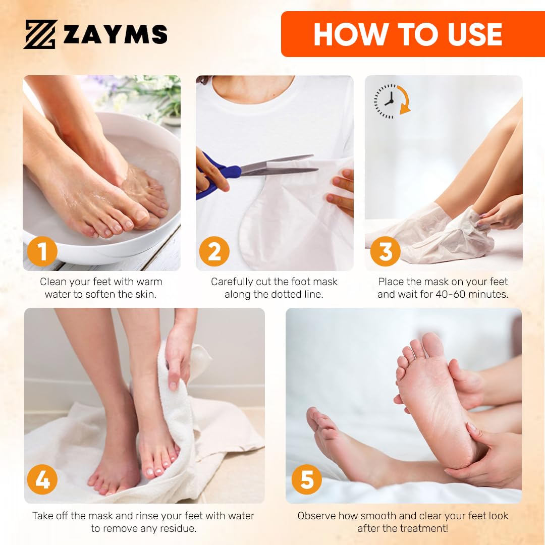 ZAYMS Foot Peel Mask 5 Pack